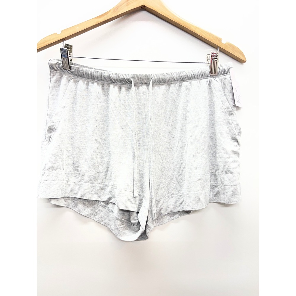 Auden Womens Cloud Knit Pajama Shorts Gray Heathered Lounge Sleepwear Size M NEW
